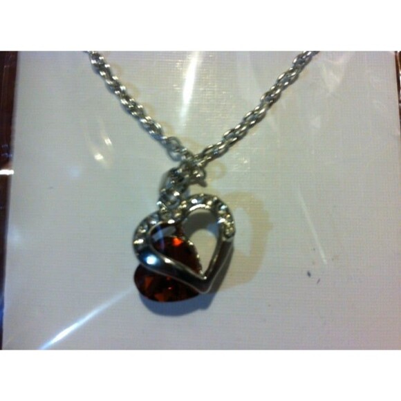 Open Heart Necklace 1 pc random color - Picture 1 of 12